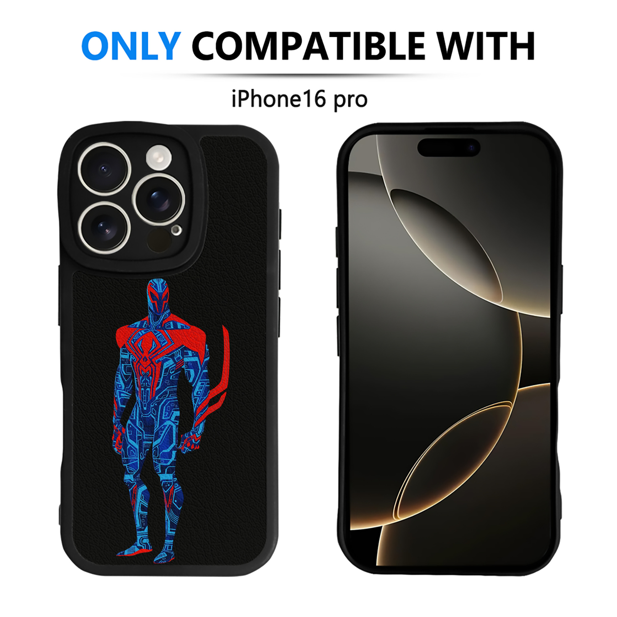 Spider Man スパイダーマン 【iPhone 16シリーズ対応】シリコンスマホケース（レザー調） 材質：シリコン